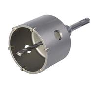 wolfcraft Corona de perforación con broca de carburo y adaptador SDS-Plus I 5460000 I Para instalaciones sanitarias y eléctricas en hormigón, paredes de ladrillo y piedra; profundidad de corte: 46 mm