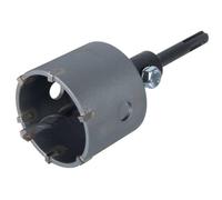 wolfcraft Corona de perforación con broca de carburo y adaptador SDS-Plus I 5480000 I Para instalaciones sanitarias y eléctricas en hormigón, paredes de ladrillo y piedra; profundidad de corte: 46 mm