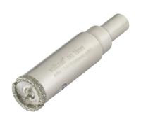 wolfcraft Corona de perforación de diamante "Ceramic" con broca centradora y vástago I 5920000 I Para instalaciones sanitarias y eléctricas en azulejos y baldosas; profundidad de corte: 45 mm