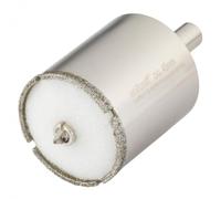 wolfcraft Corona de perforación de diamante "Ceramic" con broca centradora y vástago I 5928000 I Para instalaciones sanitarias y eléctricas en azulejos y baldosas; profundidad de corte: 45 mm