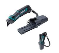 Wolfcraft Cúter de seguridad PRO SAFETY 4292000 - cuchilla trapezoidal, estuche y cordón en espiral
