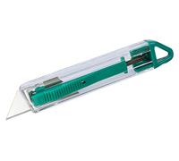 Wolfcraft Cúter de seguridad 4135000 – cuchilla trapezoidal, retracción automática