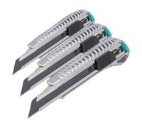 wolfcraft Cúter metálico con cuchillas negras separables de 18 mm "Profi-Sharp" I 4306000 I Para cortar con precisión materiales sólidos (Paquete de 3)
