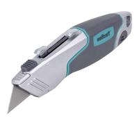 wolfcraft Cúter profesional de doble hoja I 4200000 I Para cortar materiales sólidos con cuchilla trapezoidal o garfio