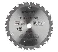 wolfcraft Disco de sierra circular para sierras circulares de mano a batería, serie lila, Ø 165 mm I 6343000 I Cortes semigruesos y rápidos