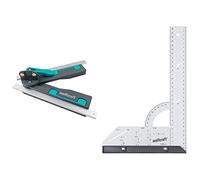 wolfcraft Falsa escuadra para sierras,ngletadoras, 6957000, Para medir y transferir ángulos & Escuadra universal, 5205000, Para medir, trazar, dibujar y hacer cortes guiados