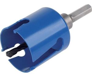 wolfcraft GmbH 3876000, Taladro autoperforante, para ladrillo, paneles de yeso, plástico, hormigón poroso, tejas, madera, color azul, con punta de carburo de tungsteno (TCT), vástago hexagonal