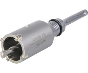 wolfcraft GmbH 5480000, Autoperforante, Taladro, Piedra artificial, Ladrillo, Hormigón, Mármol, Piedra natural, Azulejo, Gris, Metal, Adaptador SDS plus
