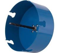 wolfcraft GmbH 5960000, Taladro autoperforante, para ladrillo, paneles de yeso, plástico, hormigón poroso, tejas, madera, color azul, con punta de carburo de tungsteno (TCT), vástago hexagonal