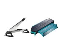 wolfcraft Guillotina para laminado LC 600, 6937000, La potente y precisa guillotina para laminado + Calibre para contornos, 6949000, Para palpar y transferir el trazado de cortes