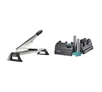 wolfcraft Guillotina para laminado LC 600, 6937000, La potente y precisa guillotina para laminado + Soporte de ajuste y corte, 6948200, Producto 2 en 1 para rodapiés exactos