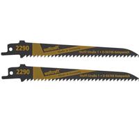 Wolfcraft Hojas de sierra de sable 2290000 – Curvo CV para madera y plástico 150 mm, Pack 2 uds