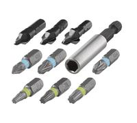 wolfcraft Juego de atornillado para madera, 10 piezas I 2542000 I Para la colocación de tornillos de cabeza avellanada en madera