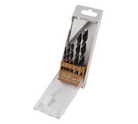Wolfcraft Juego de brocas espirales para madera 8458000 Ø 4-10 mm 5 piezas para madera blanda