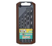 wolfcraft Juego de brocas espirales para madera, vástago hexagonal, Ø 3-8 mm, 5 piezas I 7122000 I Para taladrar madera blanda