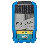 wolfcraft Juego de brocas para metal HSS, forja por laminación, Ø 1-10 mm, 16 piezas I 7103000 I Para taladrar metal