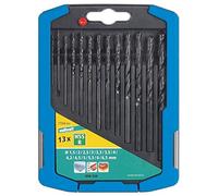 Wolfcraft Juego de brocas para metal HSS, forja por laminación Ø 1,5–6,5 mm, 13 piezas