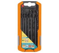 wolfcraft Juego de brocas universales con filo de carburo de tungsteno, Ø 3-10 mm, 6 piezas I 7114000 I Para taladrar madera, piedra, metal y plástico