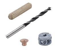 wolfcraft Juego de espigas de 25 piezas I 2918000 I Juego para realizar uniones de espigas