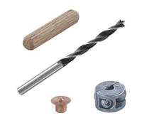 wolfcraft Juego de espigas de 31 piezas I 2916000 I Juego para realizar uniones de espigas