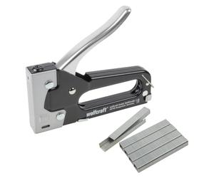 wolfcraft Juego de grapadora manual tacocraft 6, 1001 piezas I 7090000 I Para numerosos trabajos en el hogar y el bricolaje