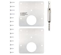 wolfcraft Juego de reparación para bisagras de cazoleta - Lado de la puerta, 17 piezas I 4658000 I Para reparación de dos bisagras arrancadas en la puerta I Un básico en la reparación de muebles