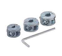 wolfcraft Juego de topes de profundidad universales, 4 piezas I 2755000 I Para limitar la profundidad de perforación en brocas de Ø 6, 8 y 10 mm