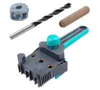 Wolfcraft, kit para proyectos: conectores para ensamblaje con espárragos y brocas helicoidales para madera