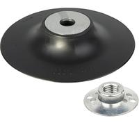 wolfcraft Plato abrasivo para amoladora angular Ø 125 mm - 2454000 - con tuerca M14 - Compatible con la norma ISO 15636 - para lijado