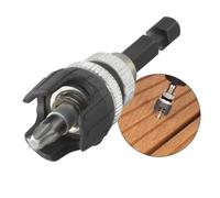 wolfcraft Portapuntas con tope de profundidad para la construcción de terrazas I 6961000 I Para atornillar tarimas de terrazas con limitación de profundidad