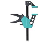 Wolfcraft Sargento monomanual EASY 3020000 – 150 mm, sujeción rápida – Negro/Verde
