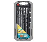Wolfcraft Juego de brocas para piedra 7112000 Ø 3-10 mm, 6 piezas con filo de carburo de tungsteno