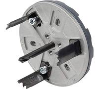 wolfcraft Sierra de Corona Ajustable para Pladur y Madera Blanda | Broca corona para escayola y seco con escala para diámetros 35, 65, 68, 74, 76, 83 mm. Ideal para obra. 5983000