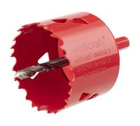 Wolfcraft Sierra de corona bimetal Ø60 mm con adaptador y broca piloto
