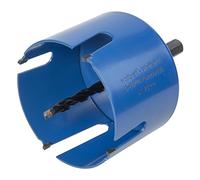 wolfcraft Sierra de corona universal con adaptador, preinstalado I 3885000 I Uso versátil en todo tipo de materiales, profundidad de corte de 60 mm