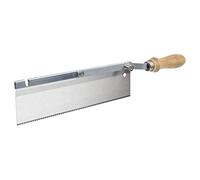 wolfcraft Sierra de dientes finos con mango acodado, 255 mm I 6925000 I Para cortar cerca del suelo