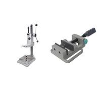 wolfcraft Soporte de taladro I 5027000 I Para taladrar de forma estacionaria y segura & Mordaza universal, 60 mm I 4920000