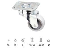 Wolfpack 11110038 rueda para mobiliario 6 cm