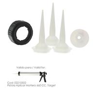Wolfpack juego accesorios pistola aluminio / acero aplicar mortero 660