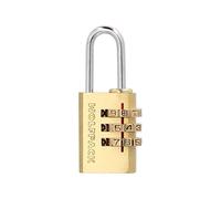 WOLFPACK LINEA PROFESIONAL 03101325 Candado Combinación Laton 22 mm. 3 dígitos, Multicolor