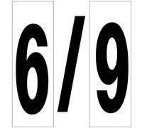 Wolfpack linea profesional 15058012 numero adhesivo 46x140 mm. nº 6/9