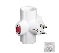 WOLFPACK LINEA PROFESIONAL - Adaptador / Ladron Triple Schuko 16 A 250v Con Interruptor