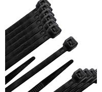 WOLFPACK LINEA PROFESIONAL Brida Nylon 100%. Color Negro 7,5 x 450 mm. Bolsa 100 unidades. Abrazadera Plastico, Organizador Cables, Alta Resistencia
