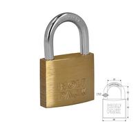 Wolfpack linea profesional - candado laton arco normal 40 mm.
