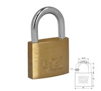 Wolfpack linea profesional - candado laton arco normal 50 mm.