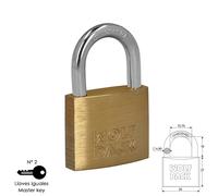 Wolfpack linea profesional - candado laton arco normal llaves iguales
