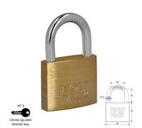 Wolfpack linea profesional - candado laton arco normal llaves iguales