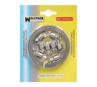 Wolfpack linea profesional cinta abrazadera cortar zincada 8 mm. x 3 m