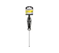 WOLFPACK LINEA PROFESIONAL Destornillador Plano Vaciado Acero S2 Mango TPR Bimaterial 0.8 Ø 4,0 x 100 mm