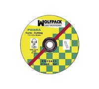 Wolfpack – Disco de corte abrasivo para piedra Línea Profesional Ø115×22 mm Espesor 3,2 mm